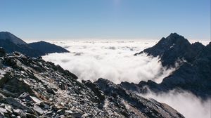 Preview wallpaper tatra, slovakia, mountains, clouds