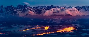 Preview wallpaper tatras, mountains, sunset, light, carpathians, poland