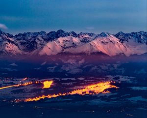 Preview wallpaper tatras, mountains, sunset, light, carpathians, poland