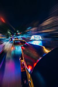 Preview wallpaper taxi, cars, traffic, motion, blur, long exposure