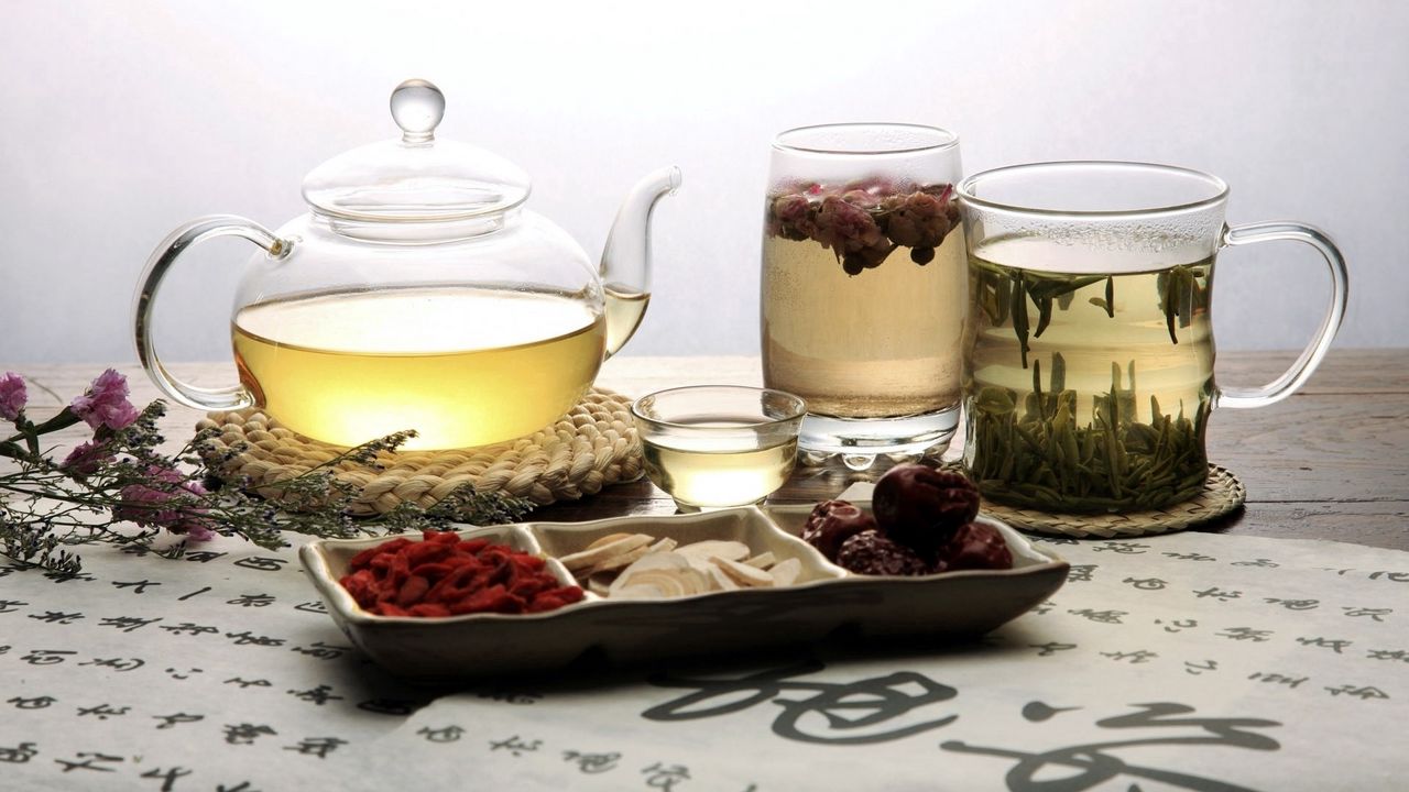 Wallpaper tea, assorted, set, glass