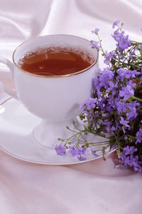 Preview wallpaper tea, cup, flowers, romance