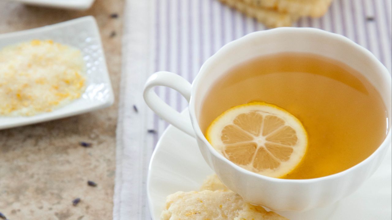 Wallpaper tea, cup, lemon, tea party