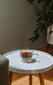 Preview wallpaper tea, cup, table, room, interior