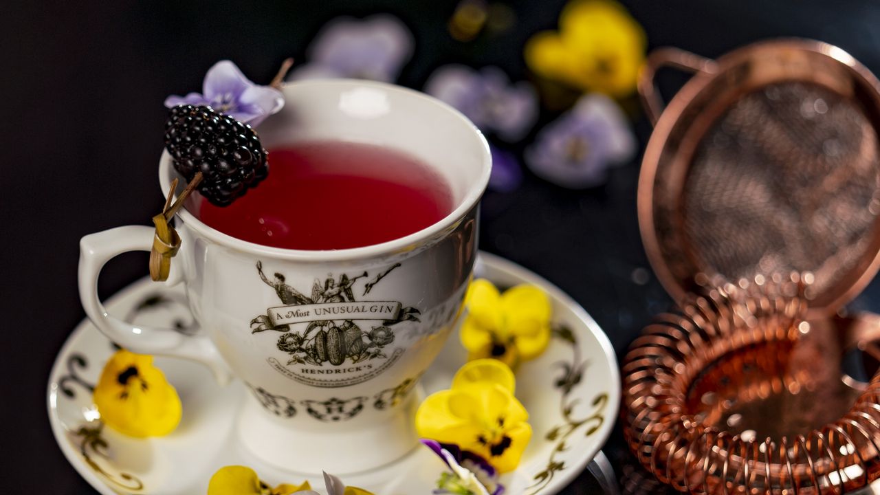 Wallpaper tea, drink, cup, flowers