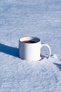 Preview wallpaper tea, mug, snow, winter