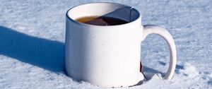 Preview wallpaper tea, mug, snow, winter