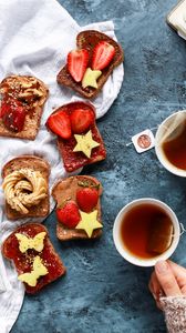 Preview wallpaper tea, sandwiches, breakfast