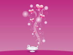 Preview wallpaper tea, white, heart, pink, air