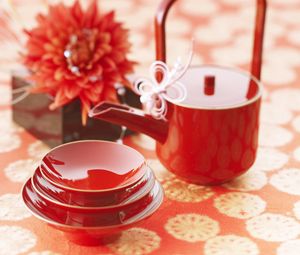 Preview wallpaper teapot, cup, flower, set, service