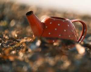 Preview wallpaper teapot, old, leaves, blur, macro