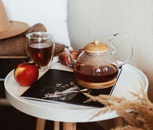 Preview wallpaper teapot, tea, apple, glass, drink