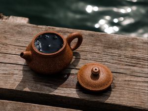 Preview wallpaper teapot, tea, drink, dishes, clay