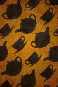 Preview wallpaper teapots, cups, design, symbol, texture, surface