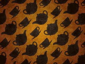 Preview wallpaper teapots, cups, design, symbol, texture, surface