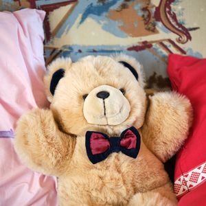 Preview wallpaper teddy bear, bear, pillows, cute