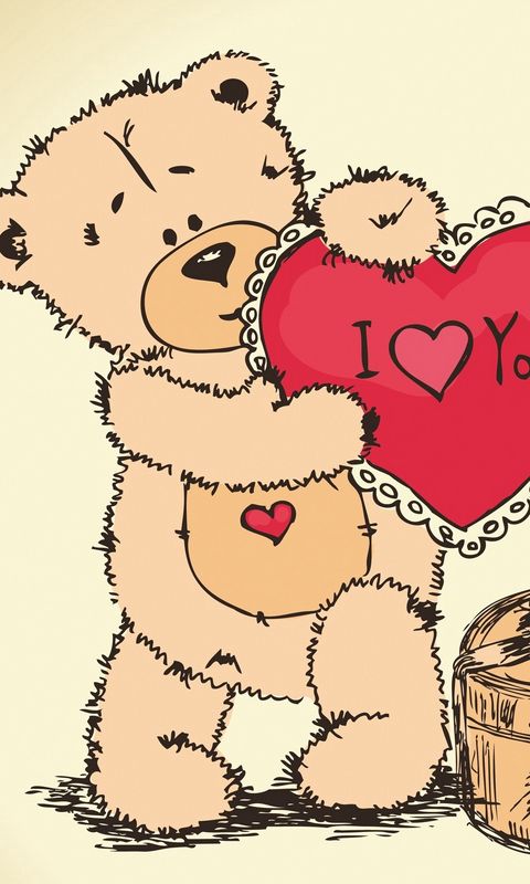 FREE Valentines Teddy Bear Drawing | Cute Bear Drawings | Valentine Art