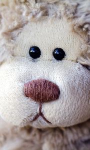 Preview wallpaper teddy bear, face, head, flashing, toy