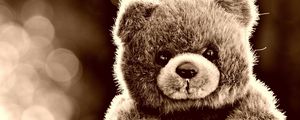 Preview wallpaper teddy bear, toy, glare