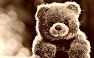 Preview wallpaper teddy bear, toy, glare