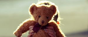 Preview wallpaper teddy bear, toy, hand