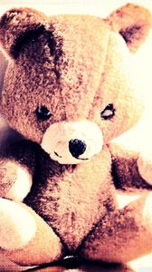 Preview wallpaper teddy bear, toy, light, shadow