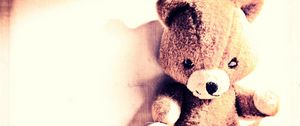 Preview wallpaper teddy bear, toy, light, shadow