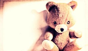 Preview wallpaper teddy bear, toy, light, shadow