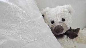 Preview wallpaper teddy bear, toy, pillow, patterns