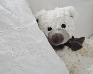 Preview wallpaper teddy bear, toy, pillow, patterns