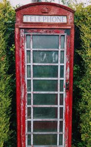 Preview wallpaper telephone booth, old, shabby