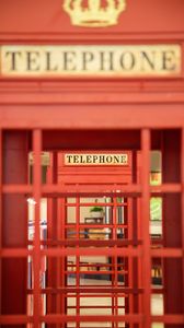 Preview wallpaper telephone box, telephone, red, box