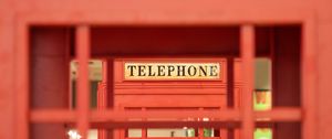 Preview wallpaper telephone box, telephone, red, box