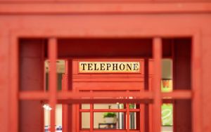 Preview wallpaper telephone box, telephone, red, box