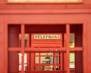 Preview wallpaper telephone box, telephone, red, box