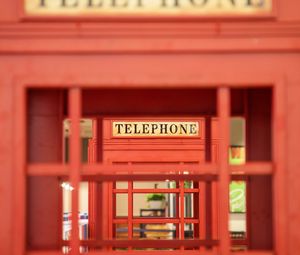 Preview wallpaper telephone box, telephone, red, box