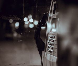 Preview wallpaper telephone, payphone, blur, night