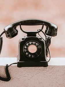 Preview wallpaper telephone, vintage, old, black