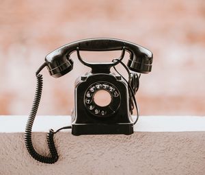 Preview wallpaper telephone, vintage, old, black