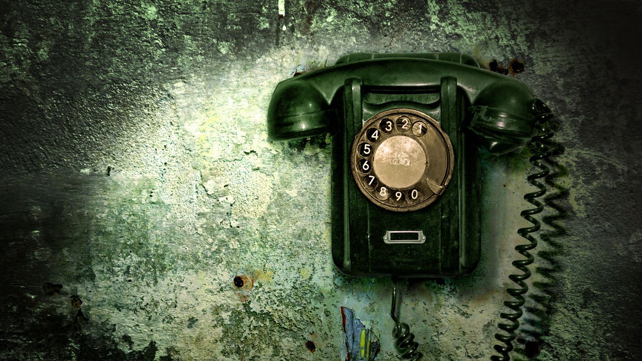 Wallpaper telephone, wire, wall