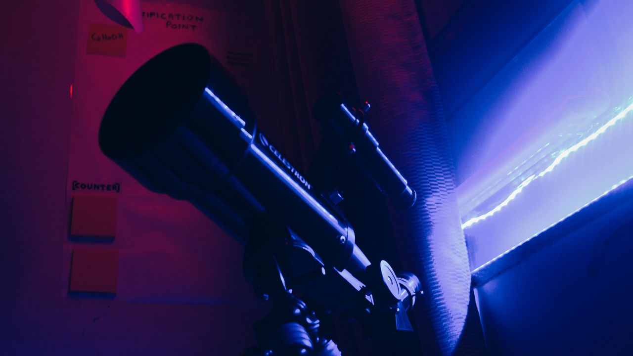 Wallpaper telescope, device, optics, light, dark