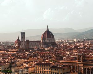 Preview wallpaper temple, architecture, city, buildings, roofs