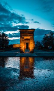 Preview wallpaper temple of debod, madrid, spain, evening