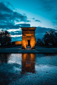 Preview wallpaper temple of debod, madrid, spain, evening