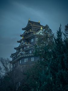 Preview wallpaper temple, pagoda, architecture, trees