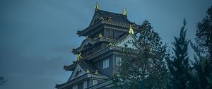 Preview wallpaper temple, pagoda, architecture, trees