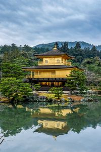 Preview wallpaper temple, pagoda, building, architecture, reflection, japan