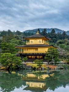 Preview wallpaper temple, pagoda, building, architecture, reflection, japan