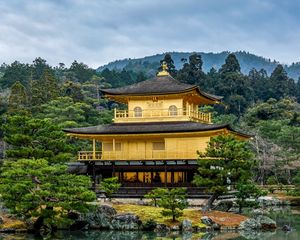 Preview wallpaper temple, pagoda, building, architecture, reflection, japan