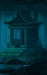 Preview wallpaper temple, pagoda, building, fantasy, art